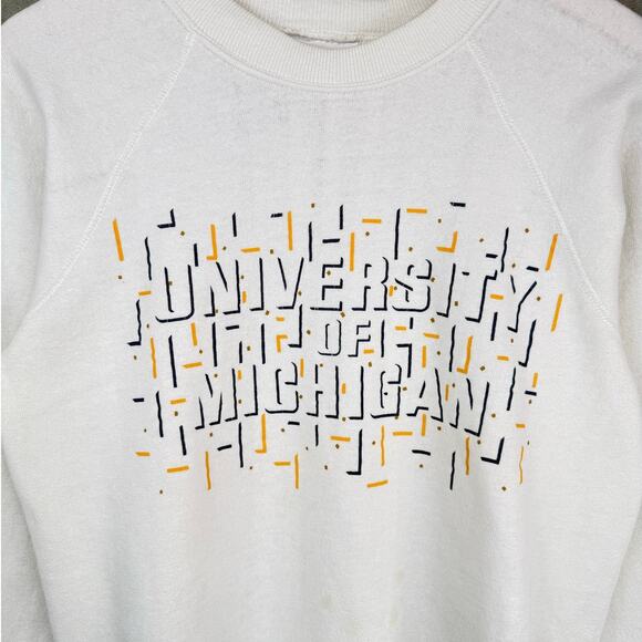 VTG 90s University of Michigan Wolverines Sweatshirt Sz M College Retro - Picture 4 of 8